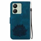 For Xiaomi Redmi 13C 4G / 13C 5G / 13R 5G Lotus Embossed Leather Phone Case(Dark Blue) - 3