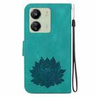 For Xiaomi Redmi 13C 4G / 13C 5G / 13R 5G Lotus Embossed Leather Phone Case(Green) - 3