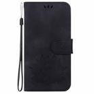 For Xiaomi Redmi Note 12 4G Global Lotus Embossed Leather Phone Case(Black) - 2