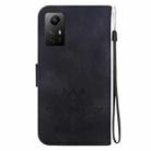 For Xiaomi Redmi Note 12S Lotus Embossed Leather Phone Case(Black) - 3