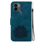 For Xiaomi Redmi A1+ / A2+ Lotus Embossed Leather Phone Case(Dark Blue) - 3