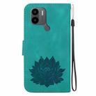 For Xiaomi Redmi A1+ / A2+ Lotus Embossed Leather Phone Case(Green) - 3
