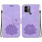 For Xiaomi Redmi A1+ / A2+ Lotus Embossed Leather Phone Case(Purple) - 1