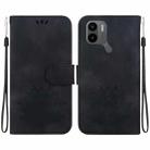 For Xiaomi Redmi A1+ / A2+ Lotus Embossed Leather Phone Case(Black) - 1