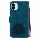 For Xiaomi Redmi A1 / A2 Lotus Embossed Leather Phone Case(Dark Blue) - 3