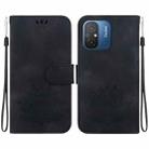 For Xiaomi Redmi 12C / 11A Lotus Embossed Leather Phone Case(Black) - 1