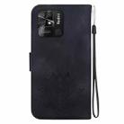 For Xiaomi Redmi 10 Power India Lotus Embossed Leather Phone Case(Black) - 3