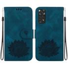 For Xiaomi Redmi Note 11 Global / Note 11S Lotus Embossed Leather Phone Case(Dark Blue) - 1