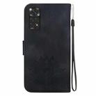 For Xiaomi Redmi Note 11 Global / Note 11S Lotus Embossed Leather Phone Case(Black) - 3