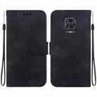 For Xiaomi Redmi Note 9 Pro / Note 9S Lotus Embossed Leather Phone Case(Black) - 1