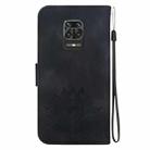 For Xiaomi Redmi Note 9 Pro Max Lotus Embossed Leather Phone Case(Black) - 3