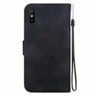For Xiaomi Redmi 9A / 9i Sport / 9A Sport Lotus Embossed Leather Phone Case(Black) - 3