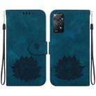 For Redmi Note 11 Pro 4G / 5G Global Lotus Embossed Leather Phone Case(Dark Blue) - 1