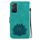 For Redmi Note 11 Pro 4G / 5G Global Lotus Embossed Leather Phone Case(Green) - 3