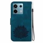 For Xiaomi Redmi Note 13 Pro 5G Lotus Embossed Leather Phone Case(Dark Blue) - 3