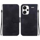 For Xiaomi Redmi Note 13 Pro+ 5G Lotus Embossed Leather Phone Case(Black) - 1