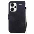 For Xiaomi Redmi Note 13 Pro+ 5G Lotus Embossed Leather Phone Case(Black) - 3