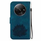 For Xiaomi Redmi A3 Lotus Embossed Leather Phone Case(Dark Blue) - 3