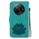 For Xiaomi Redmi A3 Lotus Embossed Leather Phone Case(Green) - 3