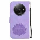 For Xiaomi Redmi A3 Lotus Embossed Leather Phone Case(Purple) - 3