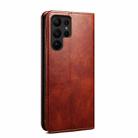 For Samsung Galaxy S24 Ultra 5G Oil Wax Crazy Horse Texture Leather Phone Case(Brown) - 3