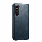 For Samsung Galaxy S24+ 5G Oil Wax Crazy Horse Texture Leather Phone Case(Blue) - 3