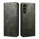 For Samsung Galaxy S24+ 5G Oil Wax Crazy Horse Texture Leather Phone Case(Green) - 1