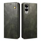 For Samsung Galaxy S25 Edge 5G Oil Wax Crazy Horse Texture Leather Phone Case(Green) - 1