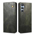 For Samsung Galaxy S25 FE 5G Oil Wax Crazy Horse Texture Leather Phone Case(Green) - 1