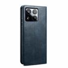For Xiaomi 15 Pro Oil Wax Crazy Horse Texture Leather Phone Case(Blue) - 3