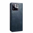 For Xiaomi 15 Oil Wax Crazy Horse Texture Leather Phone Case(Blue) - 3