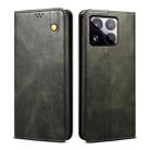 For Xiaomi 15 Oil Wax Crazy Horse Texture Leather Phone Case(Green) - 1