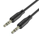 Borofone BL18 AUX Silicone Audio Cable, 3.5mm to 3.5mm Cable(Black) - 1