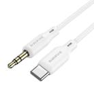 Borofone BL18 AUX Silicone Audio Cable, 3.5mm to Type-C Cable(White) - 1