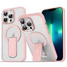 For iPhone 13 Pro Max Acrylic Hybrid TPU MagSafe Holder Phone Case(Pink) - 1