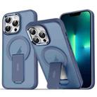 For iPhone 13 Pro Max Acrylic Hybrid TPU MagSafe Holder Phone Case(Dark Blue) - 1