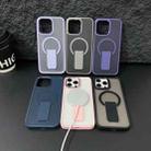 For iPhone 13 Pro Max Acrylic Hybrid TPU MagSafe Holder Phone Case(Titanium Grey) - 2