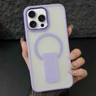 For iPhone 13 Pro Acrylic + TPU MagSafe Holder Phone Case(Lavender Purple) - 1