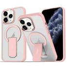 For iPhone 11 Pro Max Acrylic + TPU MagSafe Holder Phone Case(Pink) - 1