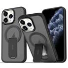 For iPhone 11 Pro Acrylic + TPU MagSafe Holder Phone Case(Black) - 1