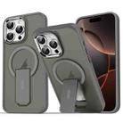 For iPhone 16 Pro Max Acrylic Hybrid TPU MagSafe Holder Phone Case(Titanium Grey) - 1