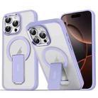 For iPhone 16 Pro Max Acrylic Hybrid TPU MagSafe Holder Phone Case(Lavender Purple) - 1