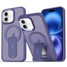 For iPhone 16 Plus Acrylic Hybrid TPU MagSafe Holder Phone Case(Dark Night Purple) - 1