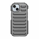 For iPhone 15 Plus Capsule Series Candy Color TPU Phone Case(Transparent Grey) - 1