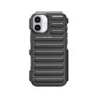 For iPhone 16 Plus Capsule Series Candy Color TPU Phone Case(Transparent Grey) - 1