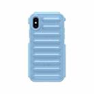 For iPhone X / XS Capsule Series Candy Color TPU Phone Case(Blue) - 1