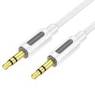 Borofone BL20 True Sound AUX Silicone Audio Cable, 3.5mm to 3.5mm Cable(White) - 1