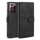 For Samsung Galaxy Note20 Ultra DG.MING Retro Oil Side Horizontal Flip Case with Holder & Card Slots & Wallet(Black) - 1