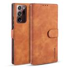 For Samsung Galaxy Note20 Ultra DG.MING Retro Oil Side Horizontal Flip Case with Holder & Card Slots & Wallet(Brown) - 1