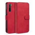 For OnePlus Nord DG.MING Retro Oil Side Horizontal Flip Case with Holder & Card Slots & Wallet(Red) - 1